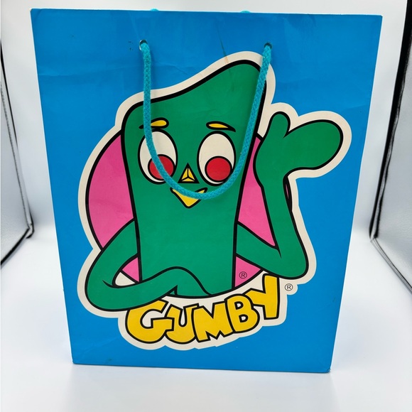 Gumby Electric Blue Gift Bag ,Vintage 1996 Prema Toy Co. Retro - Picture 2 of 8